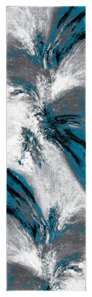 Safavieh Glacier Gla127M Organic and Abstract Rug, Blue and Gray, 2'3"x8'0" Runn