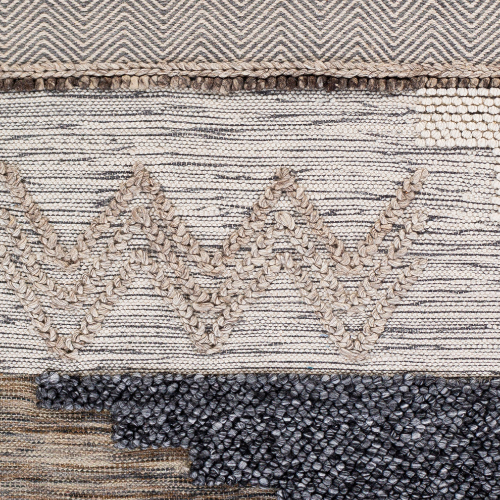 Surya Quenby QUE-2300 5'x7'6" Rug, Cream/Sage/Black/Gray/Light Gray/Camel/Taupe