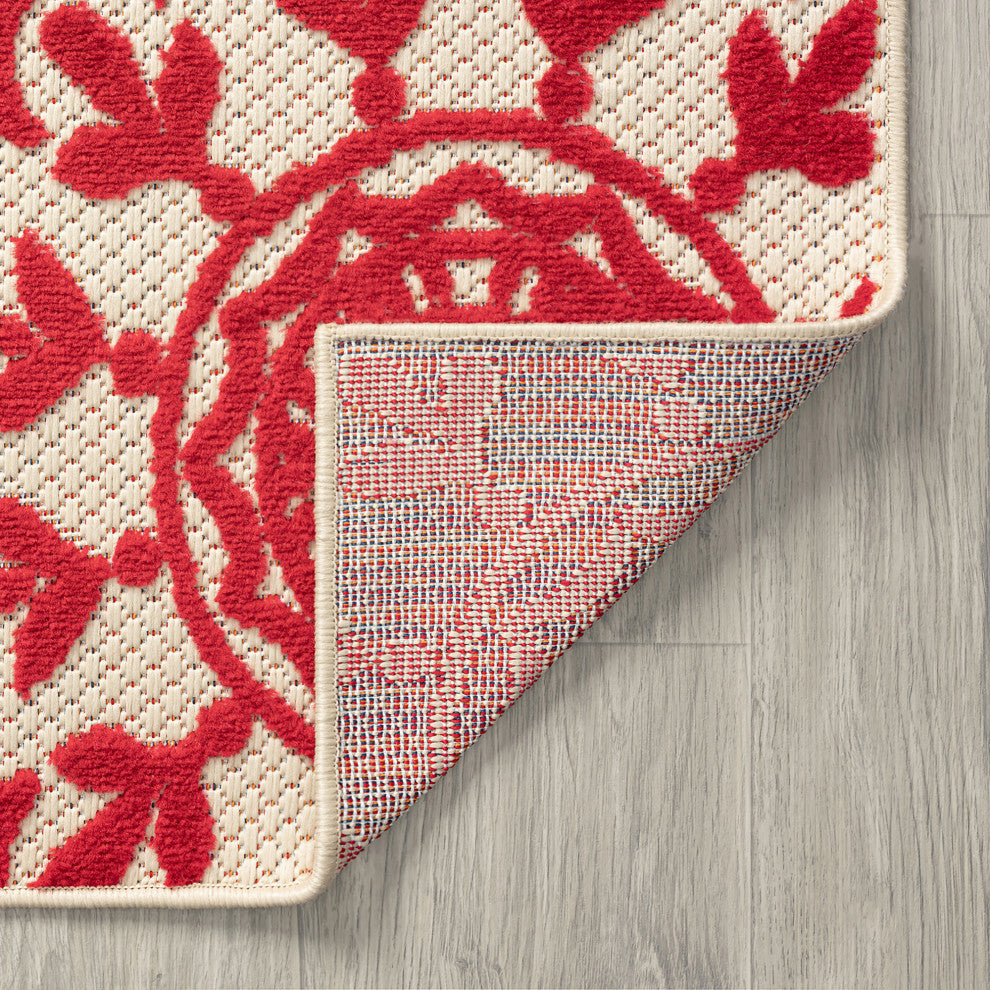 Octavia Modern Floral Area Rug, Multi-Color, 7'11" X 10'3"