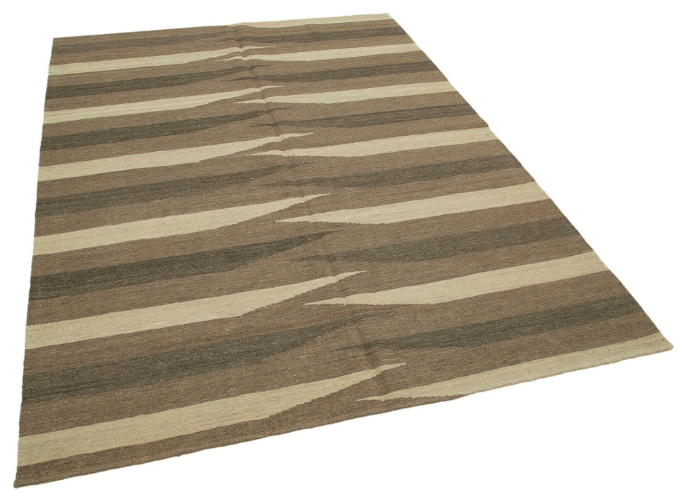 Rug N Carpet - Handmade Oriental 5' 9'' x 7' 9'' Decorative Wool Kilim Rug