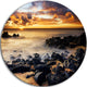 Beautiful Sunset At Philip Island, Round Wall Art Landscape, 23"