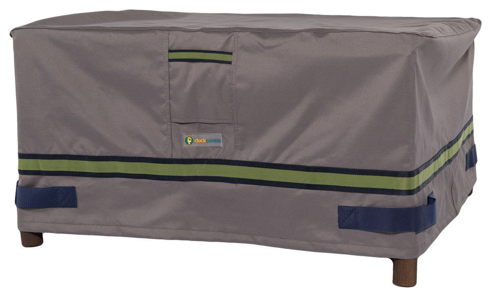 Duck Covers Soteria RainProof 26 in. Square Patio Ottoman/Side Table Cover