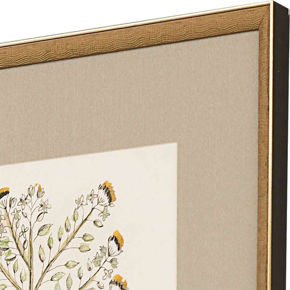 Botanical Plants Art, 4-Piece Set