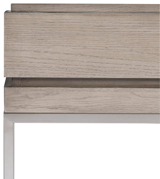 Uttermost Kamala Oak MDF and Stainless Steel Console Table in Mushroom Gray