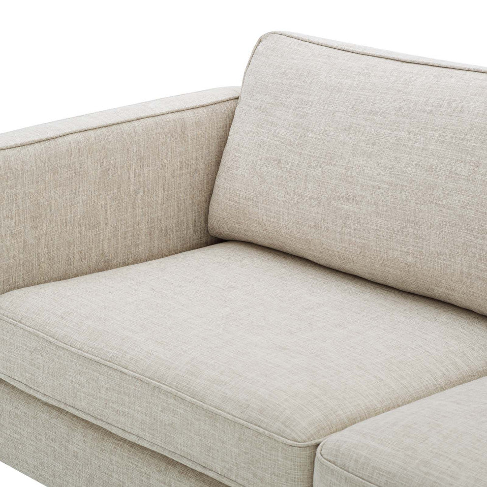 Sofa, Fabric, Beige, Modern, Living Lounge Room Hotel Lobby Hospitality