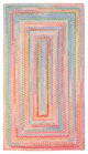 Baby's Breath Concentric Braided Rectangle Rug, Pink, 5'6"x5'6"