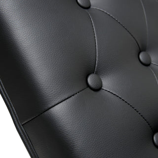 TOV Furniture Helsinki Black Stainless Steel Counter Stool  - Set of 2