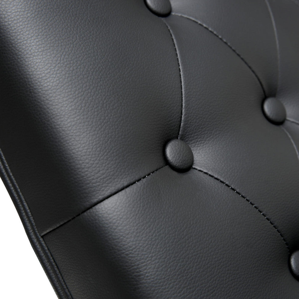 TOV Furniture Helsinki Black Stainless Steel Counter Stool  - Set of 2