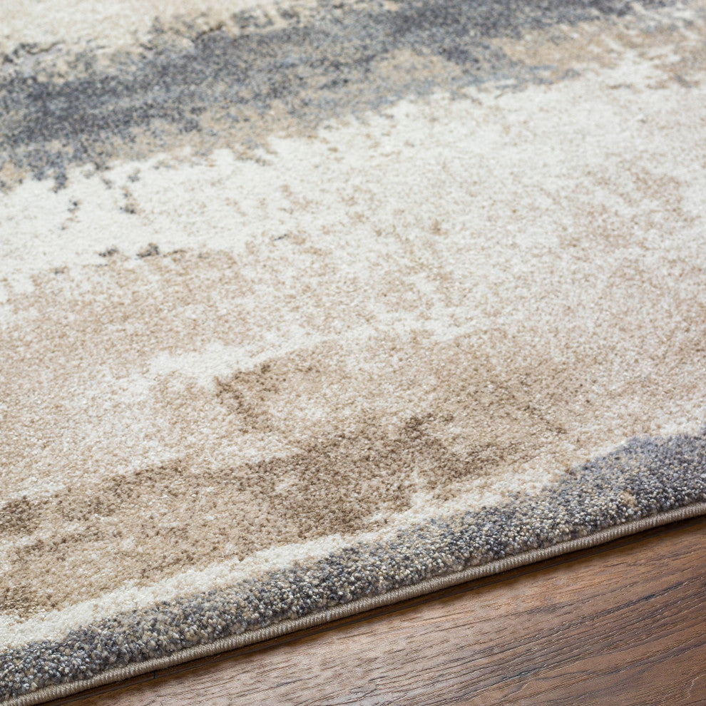 Surya Tuscany TUS-2344 Machine Woven Area Rug, Beige, 5'3" x 7'3"