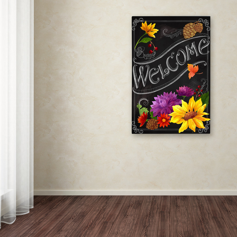 Fiona Stokes-Gilbert 'Chalkboard Welcome' Canvas Art, 47 x 30