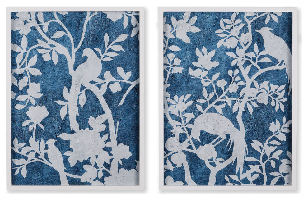 2-Piece Aviary Cyano Print Set