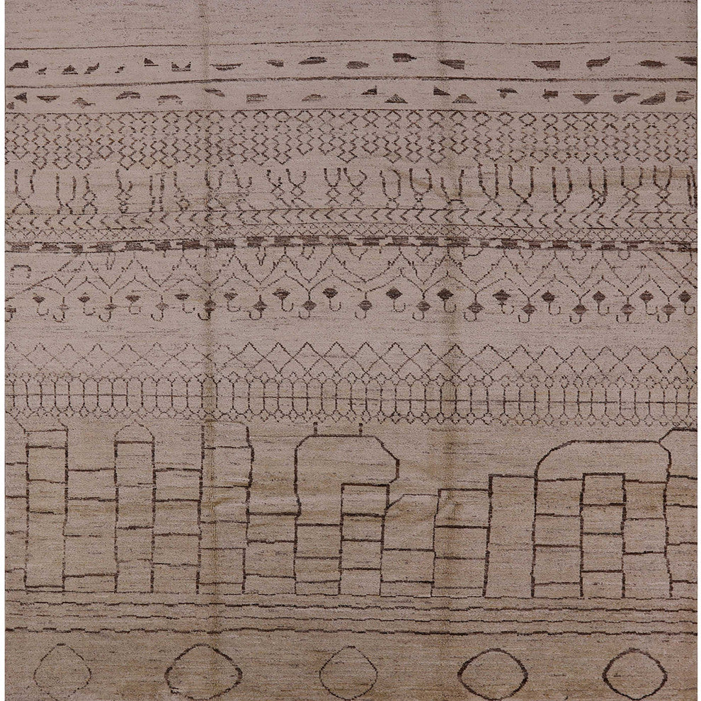 Ahgly Company Indoor Square Mid-Century Modern Area Rugs, 7' Square