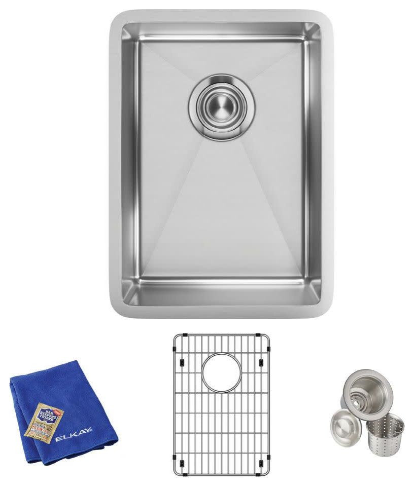 Elkay ECTRU12179TC Crosstown 13-1/2" Undermount Single Basin - Stainless Steel