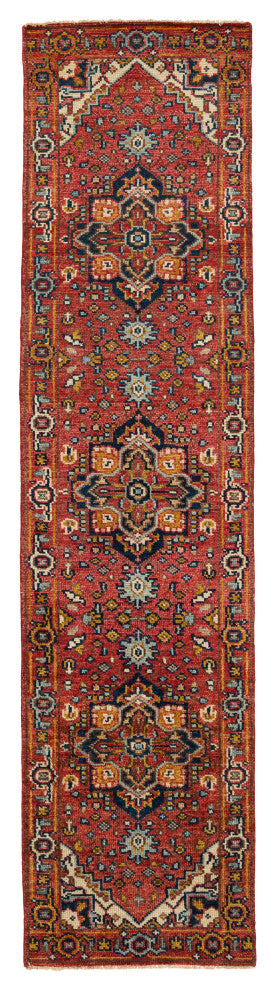 Jaipur Living Willa Hand-Knotted Medallion Red/Multicolor Rug, 3'x12'