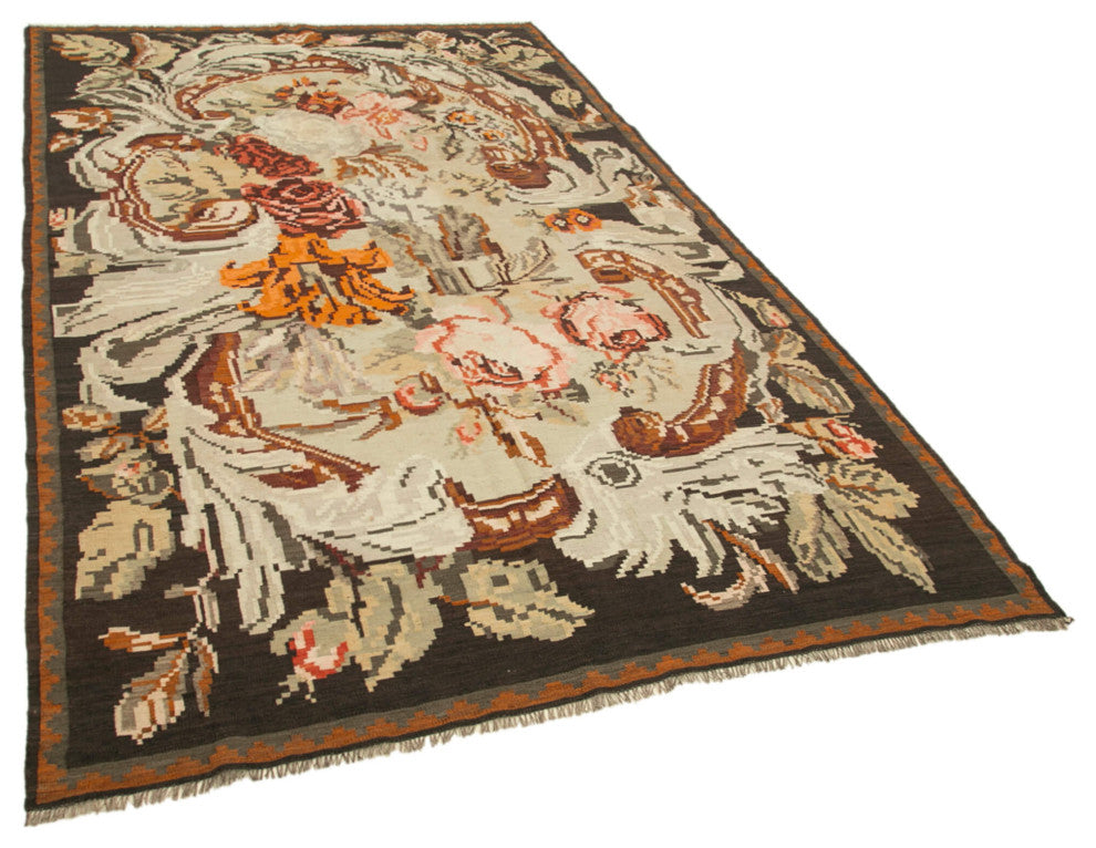 Rug N Carpet - Handmade Moldovian 5' 10'' x 10' 5'' Unique Flatweave Kilim Rug