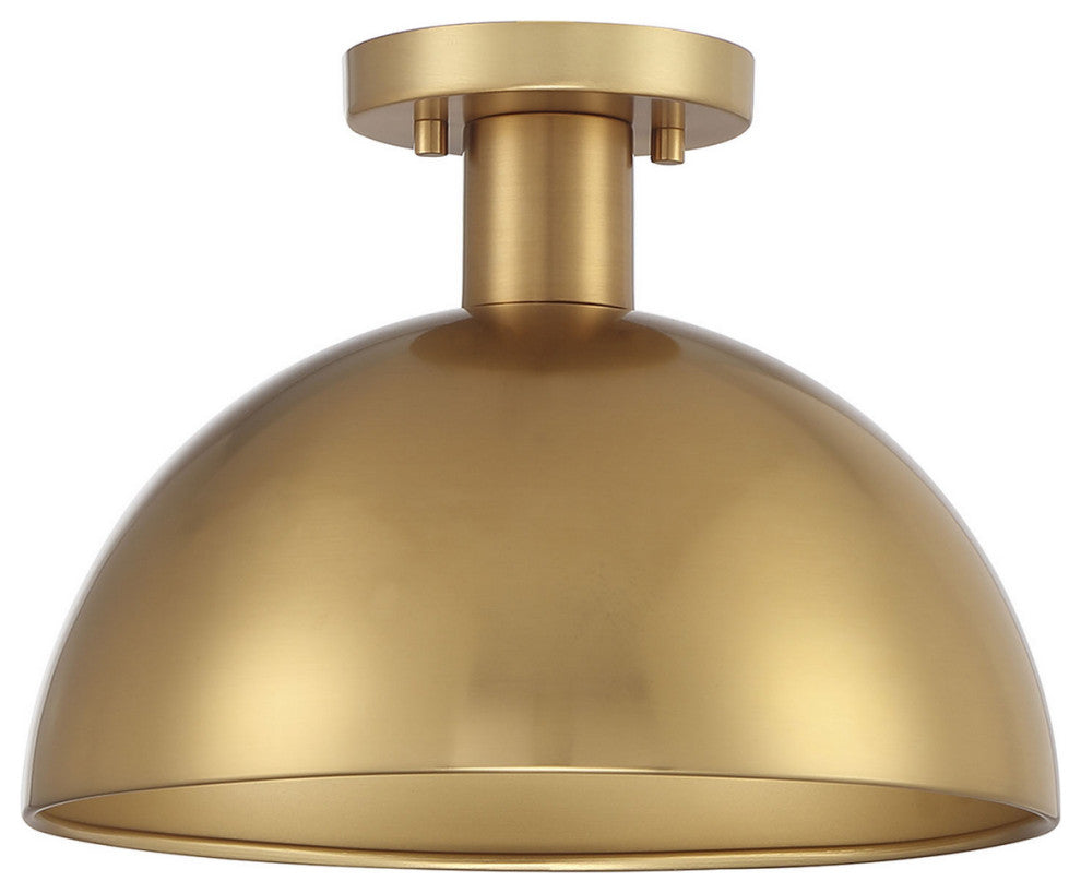1-Light Ceiling Light, Natural Brass