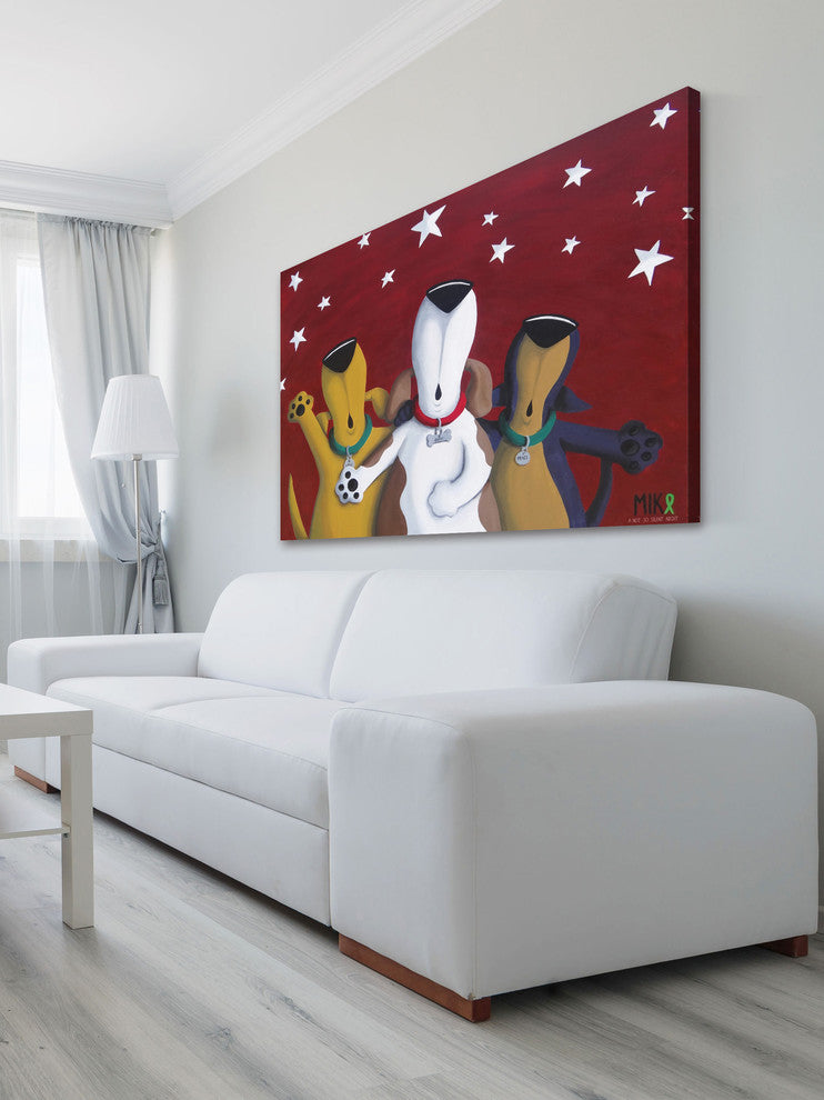 Marmont Hill, "Not so Silent Night" by Mike Taylor on Wrapped Canvas, 60x40