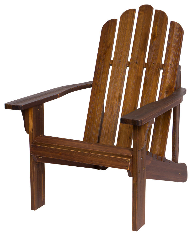 Shine Company Marina II Adirondack Chair With Hydro-Tex Finish, Oak