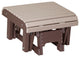 Poly Glider Footrest, Weatherwood & Chestnut Brown