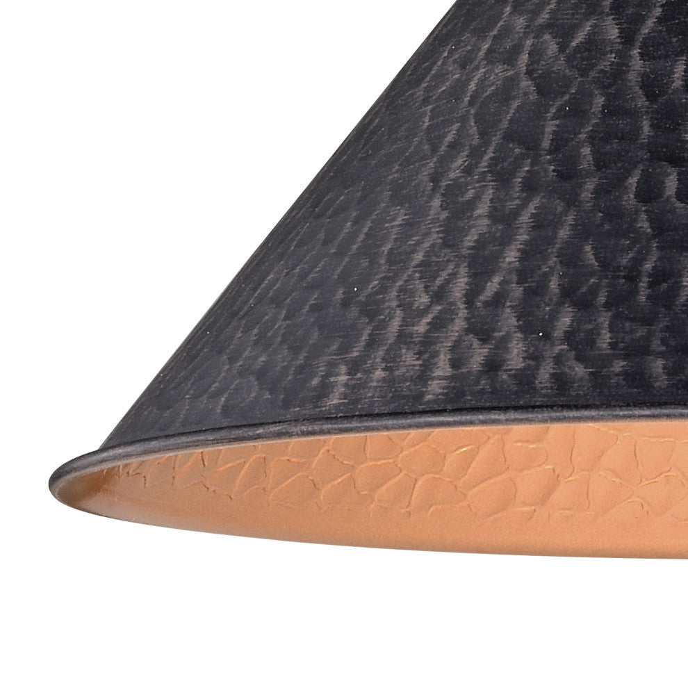 Outland 10" Outdoor Pendant Light Aged Iron and Light Gold