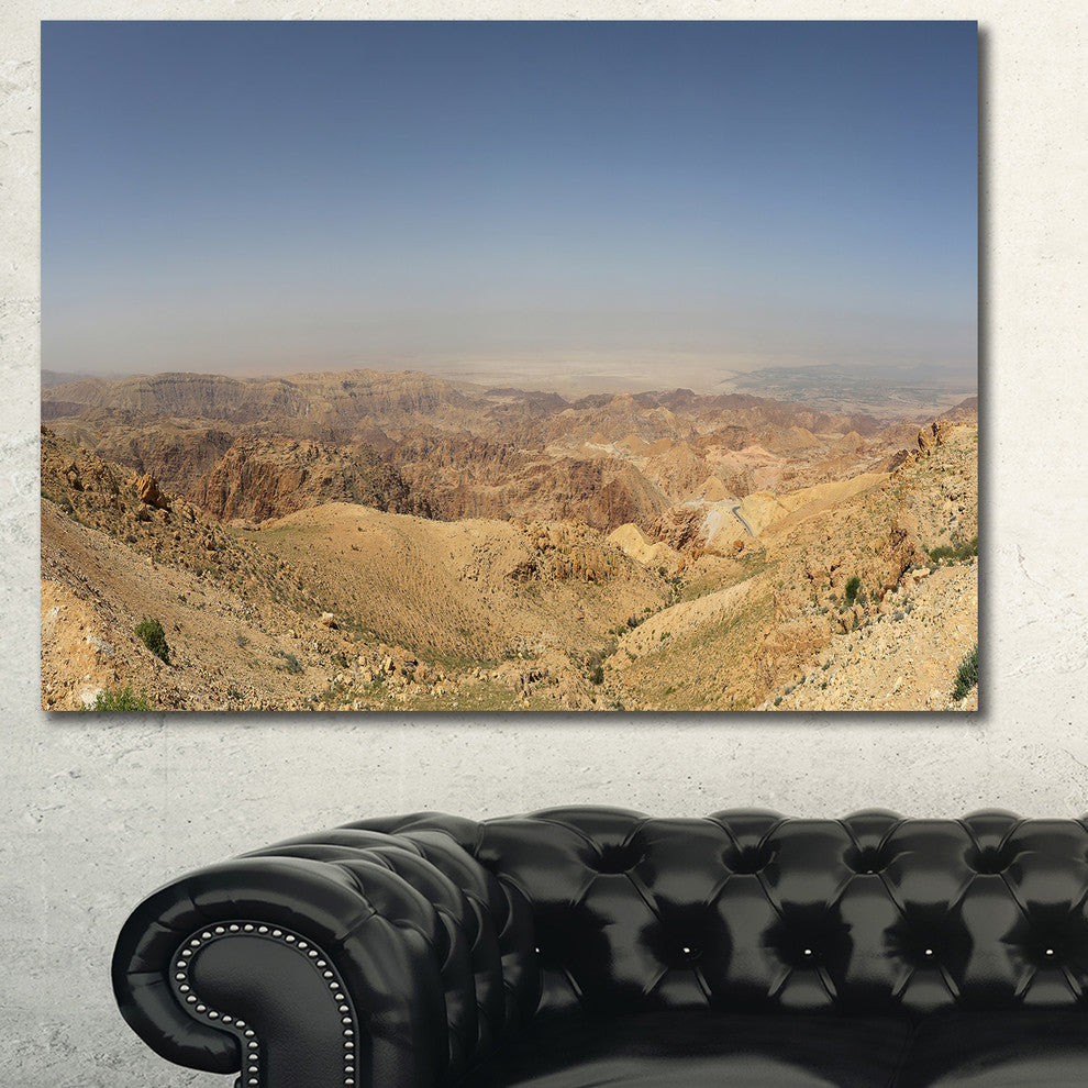 Panorama Desert Hills Jordan, Landscape Canvas Art Print, 40"x30"