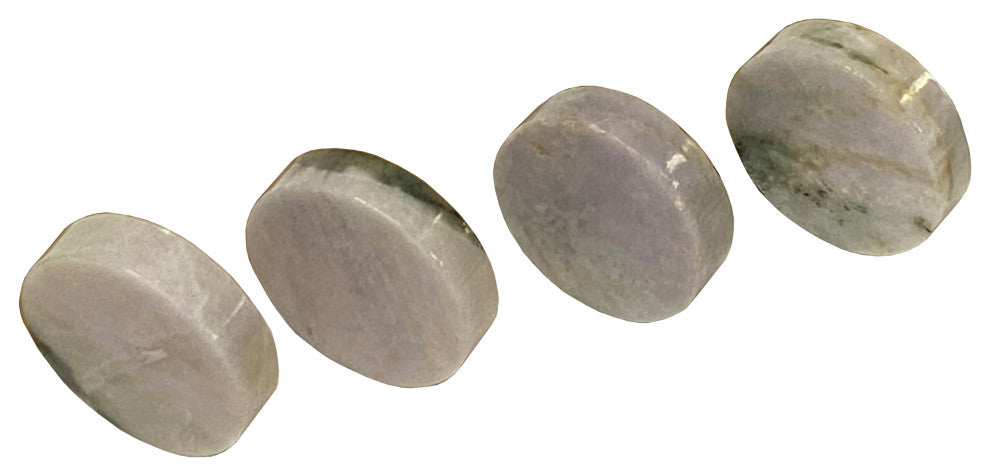 Set of 4 Stone Carved Round Shape Display Art Paperweight, Hws2222