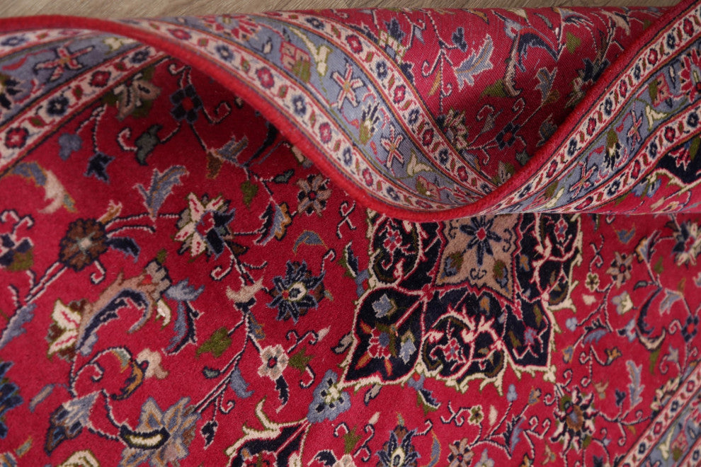 Consigned, Oriental Traditional Vintage Hand-Knotted Persian Area Rug, Red, 4x7