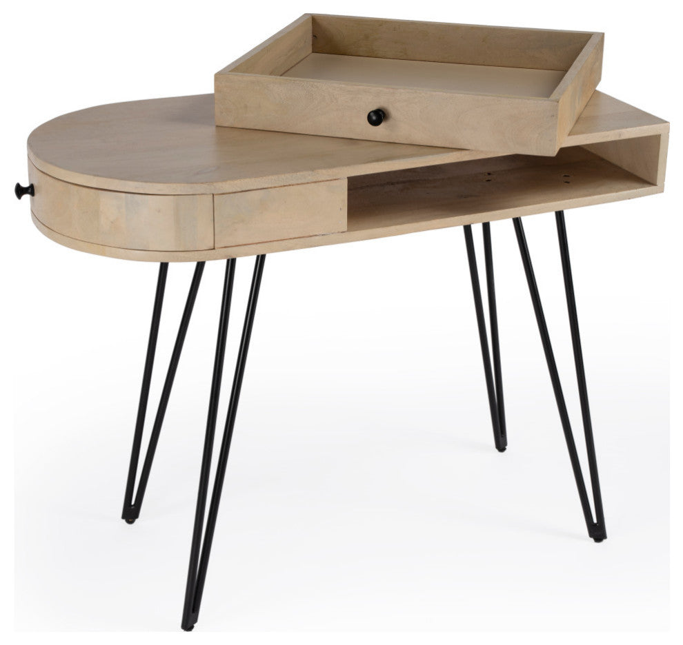 Sebastopol Reversible 2 Drawer Writing Desk, Natural