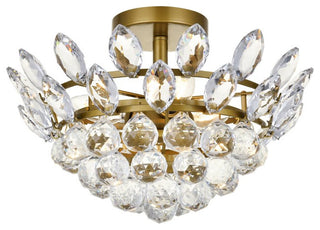Eleana 14" Flush Mount, Brass