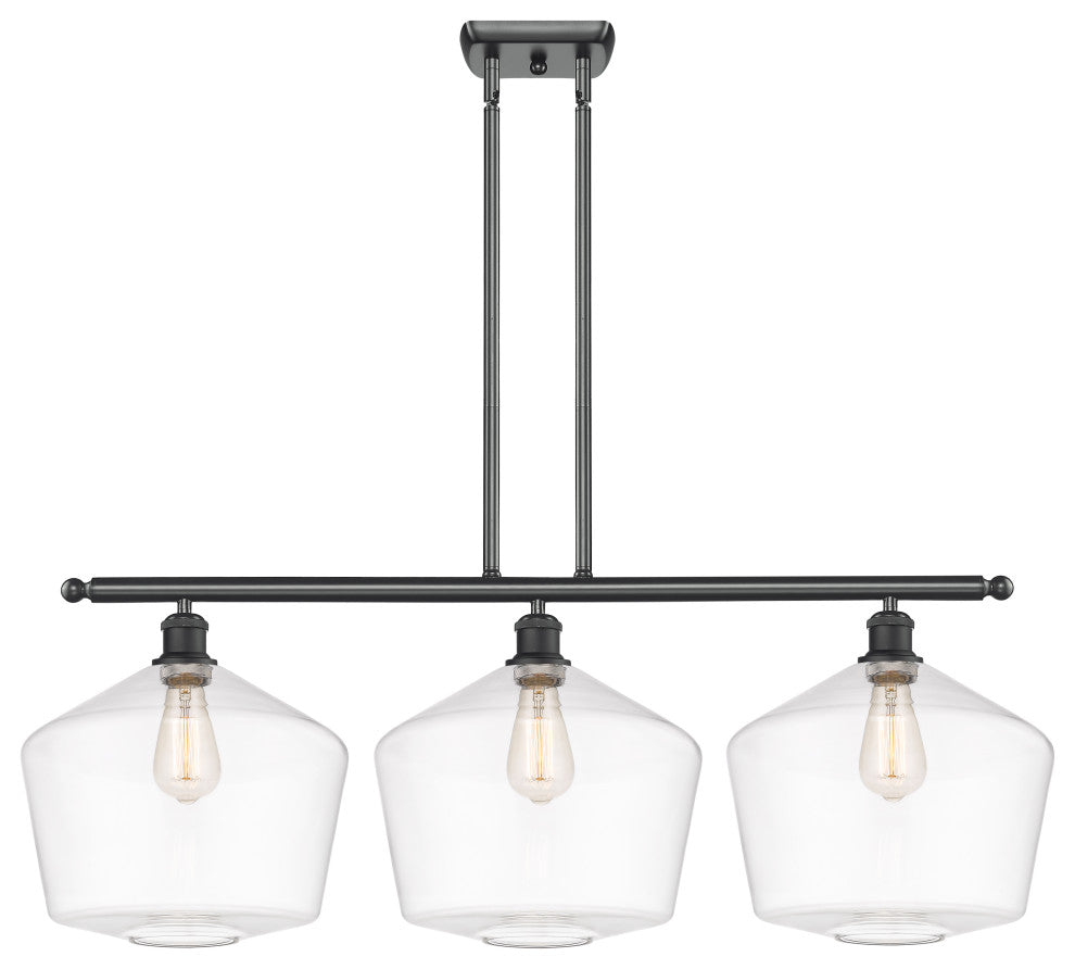 Innovations 516-3I-BK-G652-12 3-Light Island Light, Matte Black