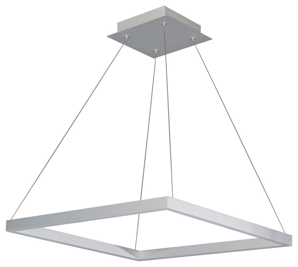 Atria 20" ETL Certified Height Adjustable LED Chandelier, Silver VMC31620AL