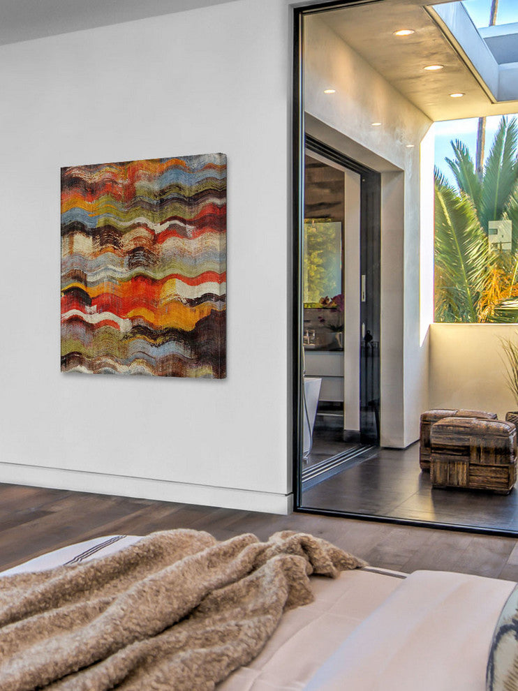 "Wavy Blends" Painting Print on Canvas by Irena Orlov