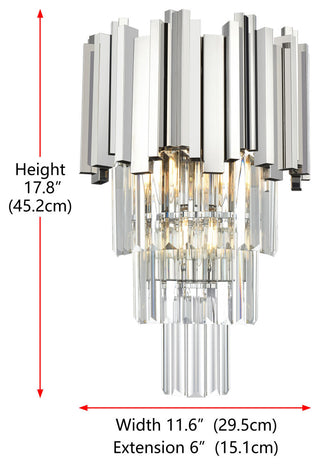 Home Living 12" Wall Sconce, Chrome