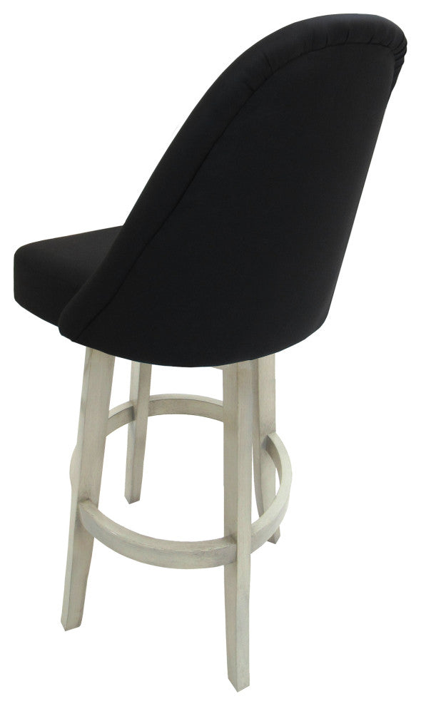 Swivel Counter 26" 30" Extra Tall 34" Wood Bar Stool M-235 Vivian Base, Black