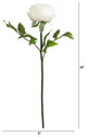 20in. Artificial Peony Flower Stems, Set of 3, White