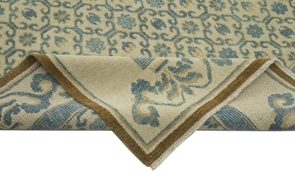 Rug N Carpet - Handmade Oriental 9' 11" x 13' 11" Soft Oushak Area Rug