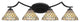 Zilo 4 Light Bath Bar Shown, Matte Black Finish With 7" Starlight Art Glass