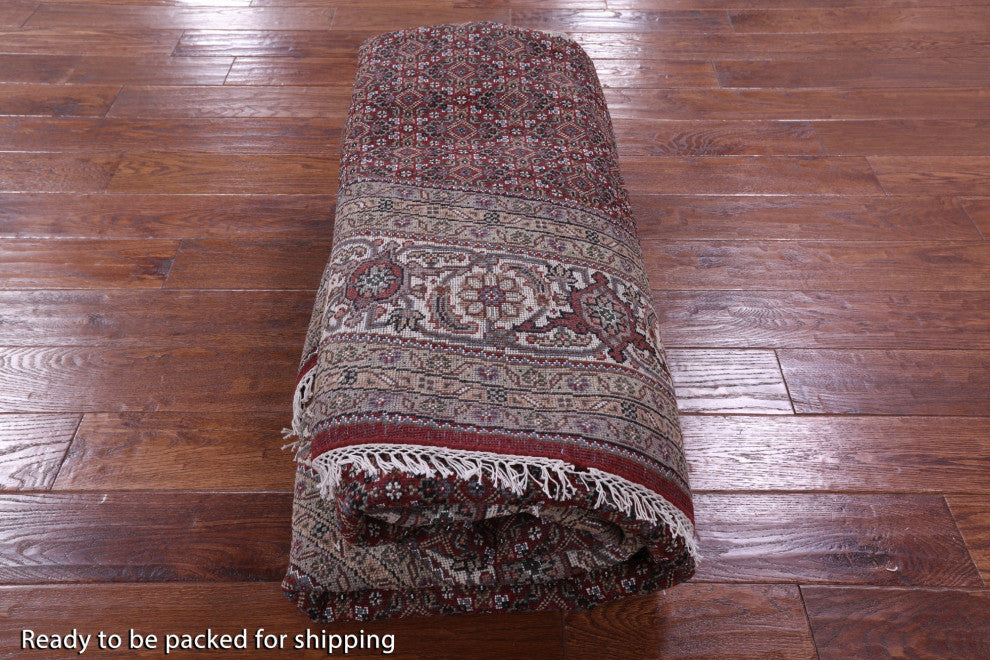 6' Round Persian Tabriz Wool and Silk Handmade Rug Q8910