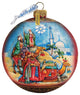 Hand Painted Scenic Glass Ornament Three Kings Ball