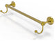Sag Harbor 24" Towel Bar with Integrated Hooks, Polished Brass