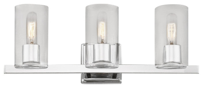 Clarion 3 Light Polished Chrome Vanity Sconce