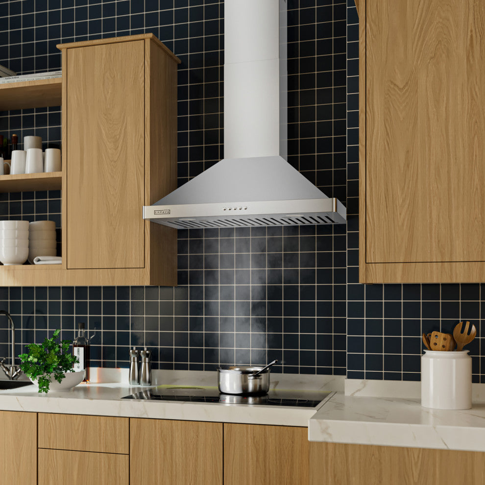 Empava 30 in. 400 CFM Wall Mount Range Hood Ducted Exhaust Kitchen Vent