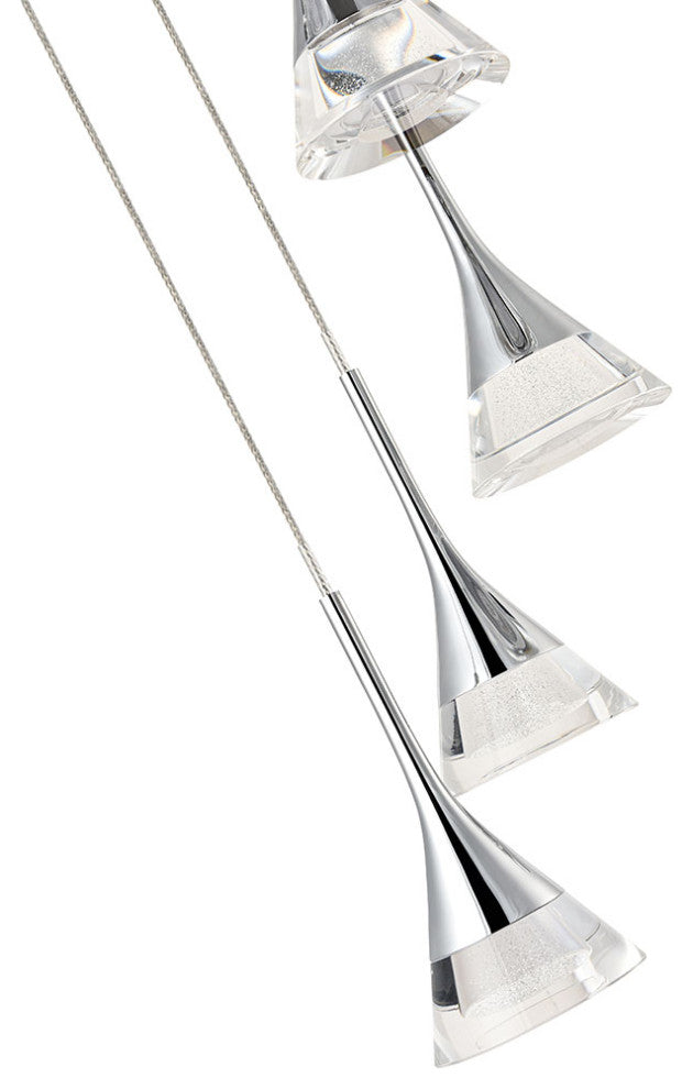 Amalfi 5-Light ETL Certified Integrated LED Chandelier Light, Polished Chrome