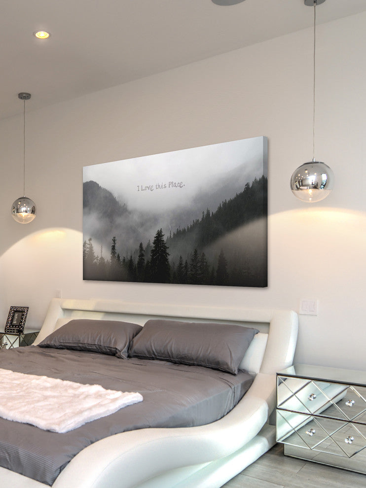 "I Love This Place Text" Painting Print on Wrapped Canvas