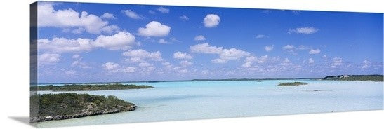 "Chalk Sound Providenciales Turks & Caicos " Canvas Art, 36"x12"x1.25"