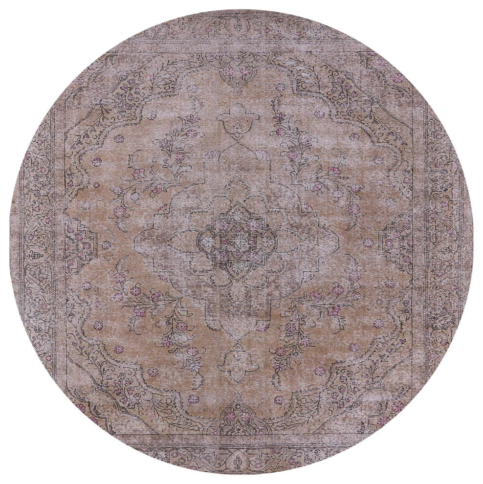 Ahgly Company Indoor Round Mid-Century Modern Area Rugs, 3' Round