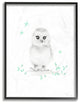 Cartoon Baby Owl Painting, 11"x14"