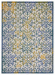 7 x 10 Ivory and Blue Indoor Outdoor Area Rug