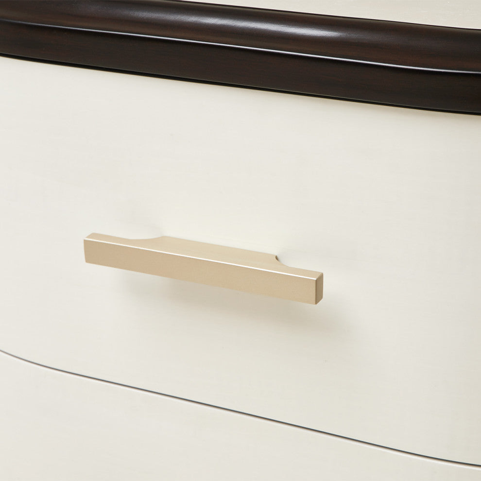 Paris Chic Nightstand - Porcelain/Espresso