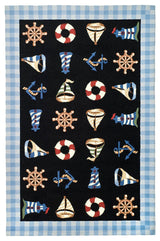 Safavieh Chelsea Hk239B Coastal Rug, Black, 5'3"x8'3"